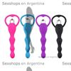 Dilatador anal negro Aquila con aro para extraccion